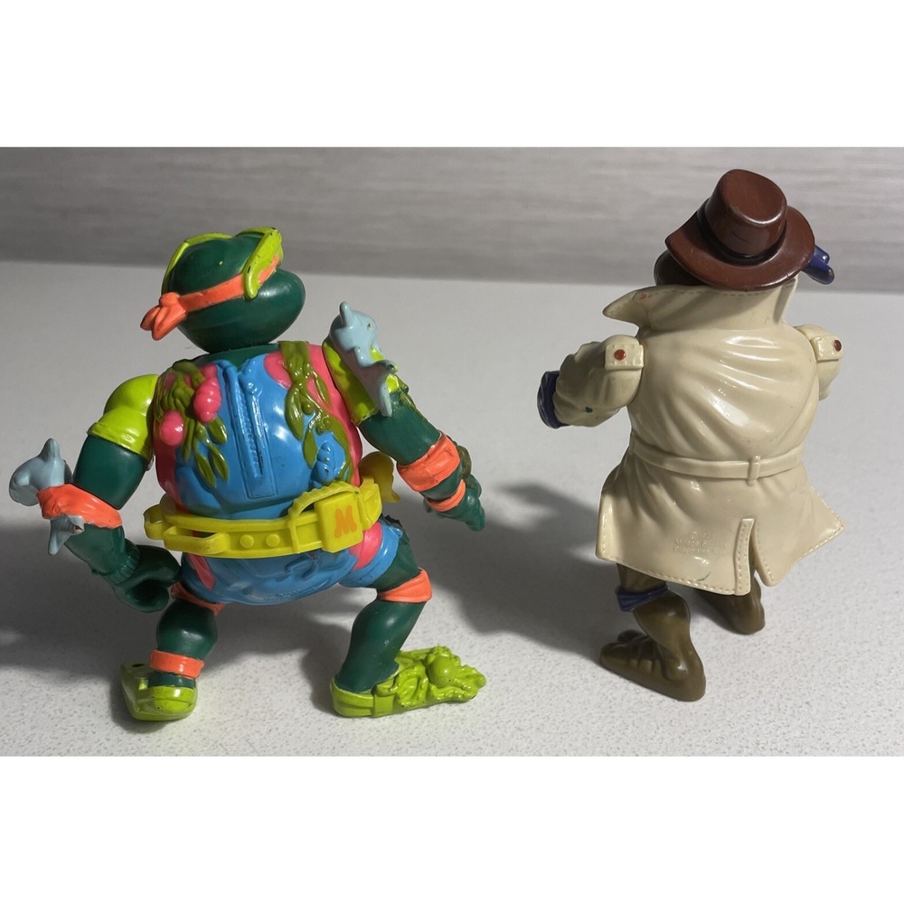 Vintage 1990 Teenage Mutant Ninja Turtles Action Figure Lot Of 2 TMNT Mike Don!! - Picture 4 of 7